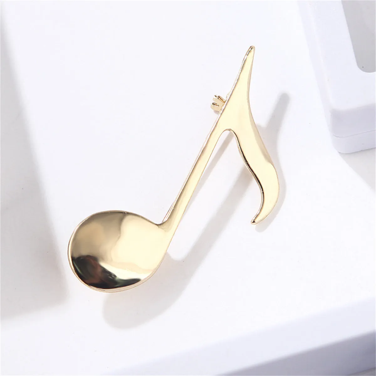 18K Gold-Plated Musical Note Brooch