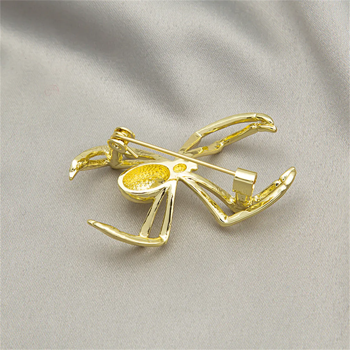 18K Gold-Plated Spider Brooch