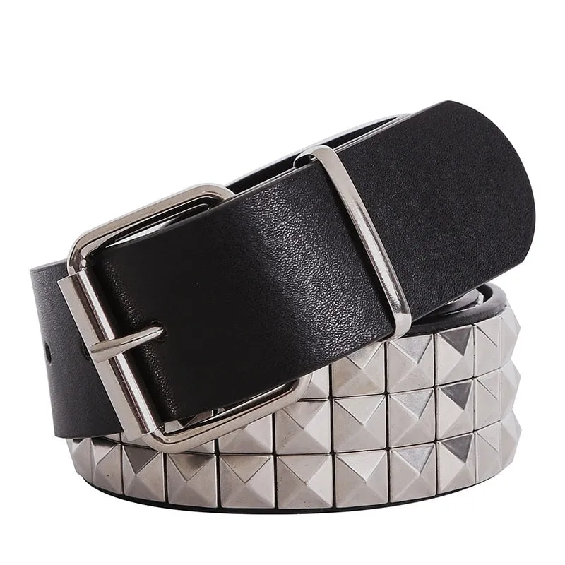 1977 Punk Rock Belt with Pyramid Rivet Studs