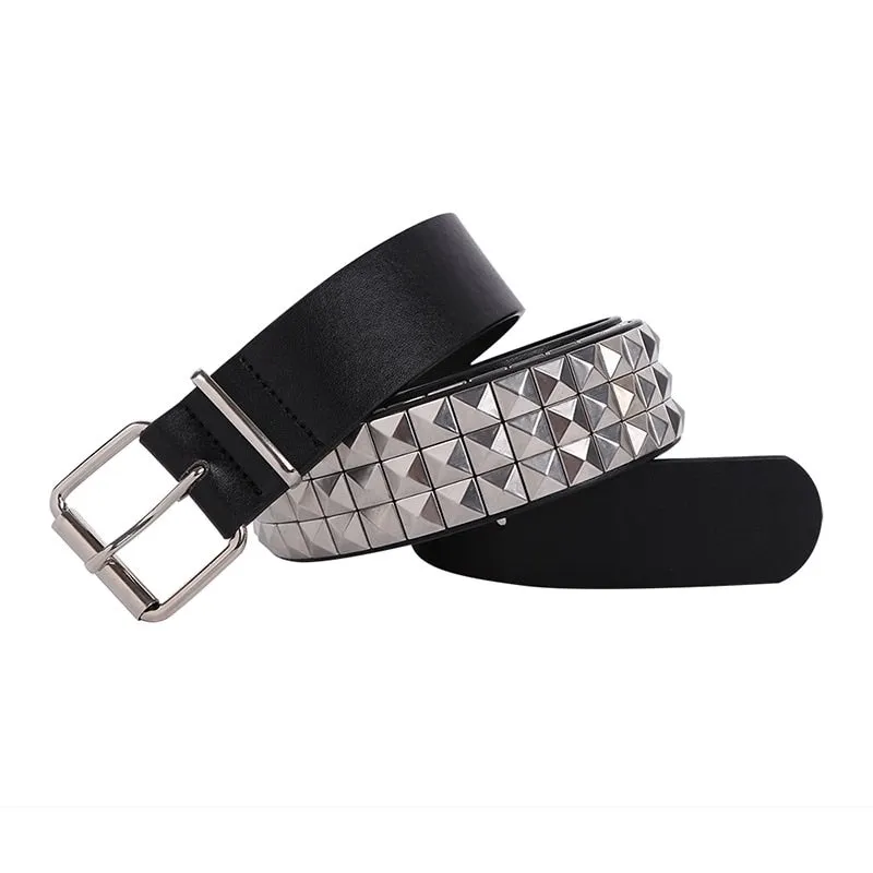 1977 Punk Rock Belt with Pyramid Rivet Studs