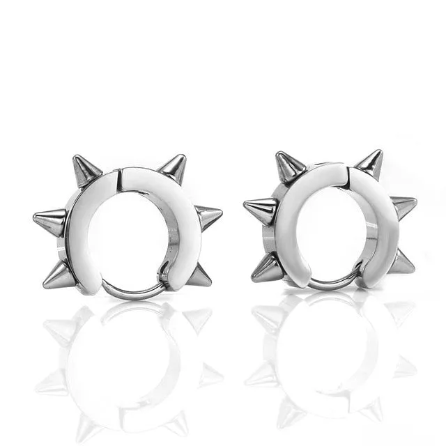 1977 Punk style studded/spiked hedgehog earrings
