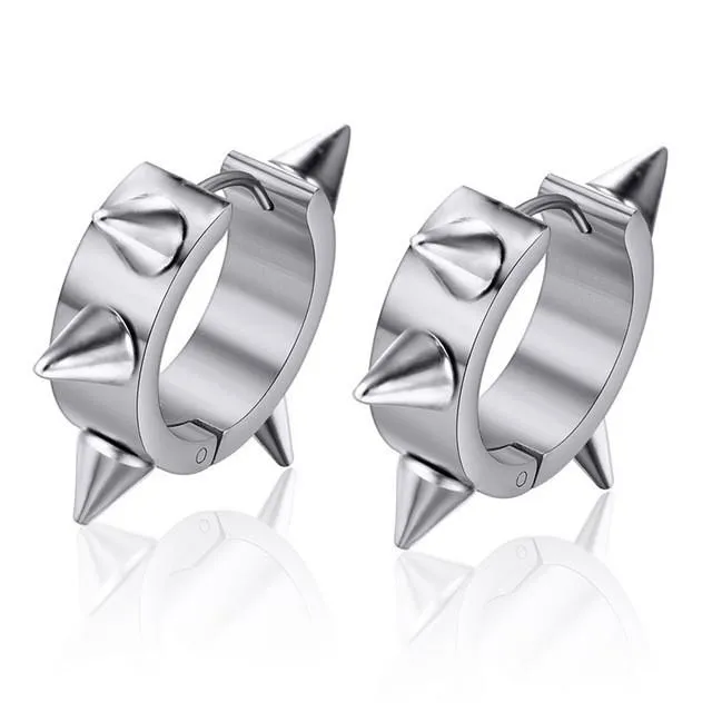 1977 Punk style studded/spiked hedgehog earrings