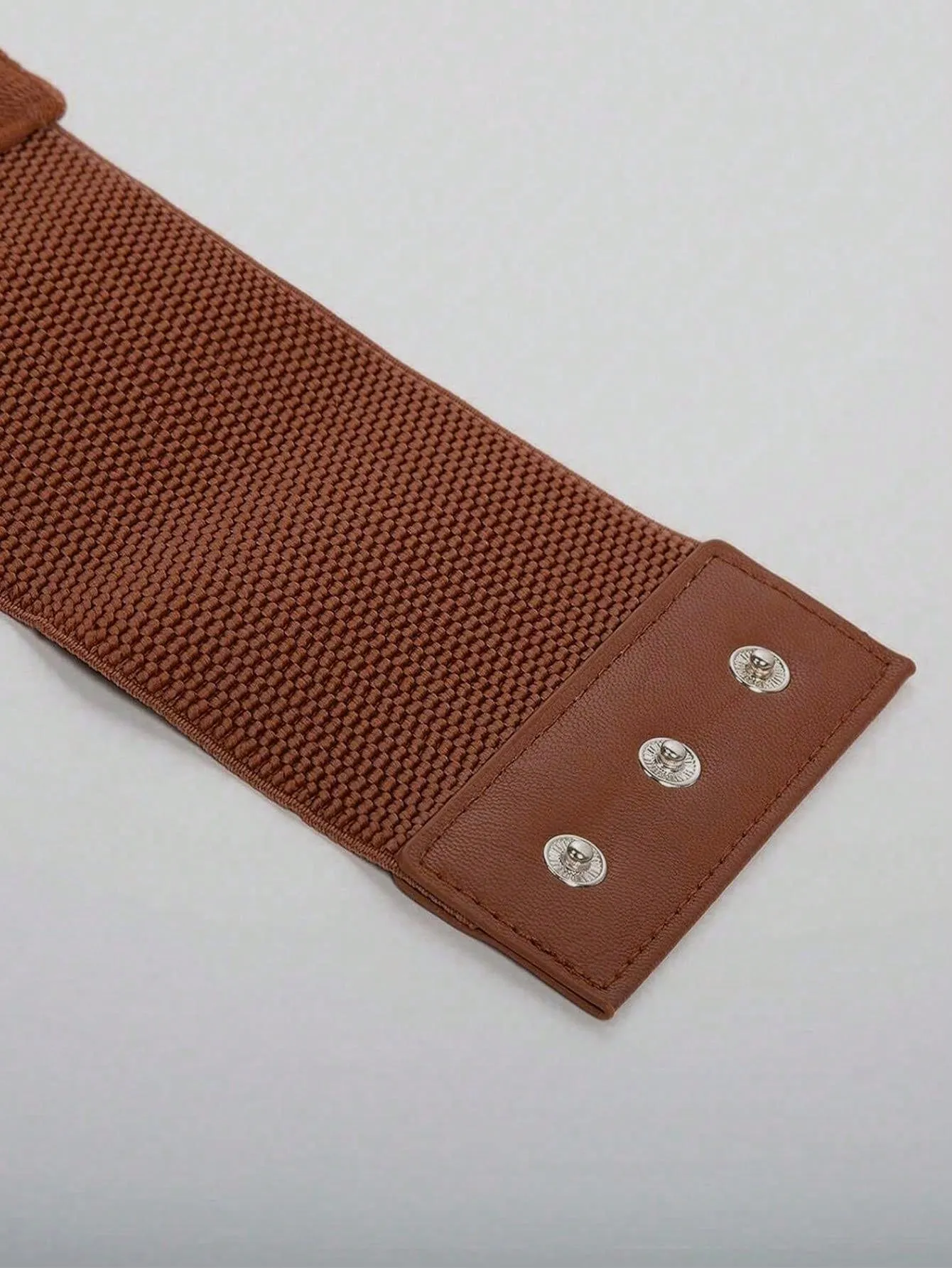 1pc Wide Lace Brown Waist Belt - Brown