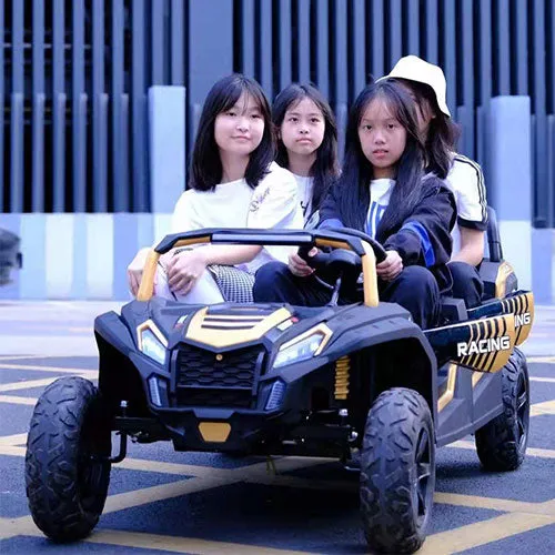 2025 | 4 Seater XXXXL Dune Buggy Ride-On | 48V 14AH | Upgraded | Holds 600lbs Up to 20KPH | Leather Seats | Rubber Tires