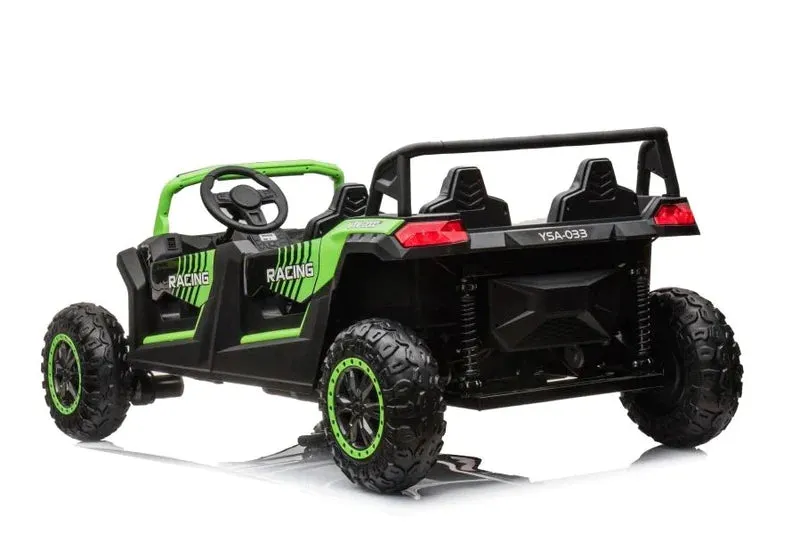 2025 | 4 Seater XXXXL Dune Buggy Ride-On | 48V 14AH | Upgraded | Holds 600lbs Up to 20KPH | Leather Seats | Rubber Tires