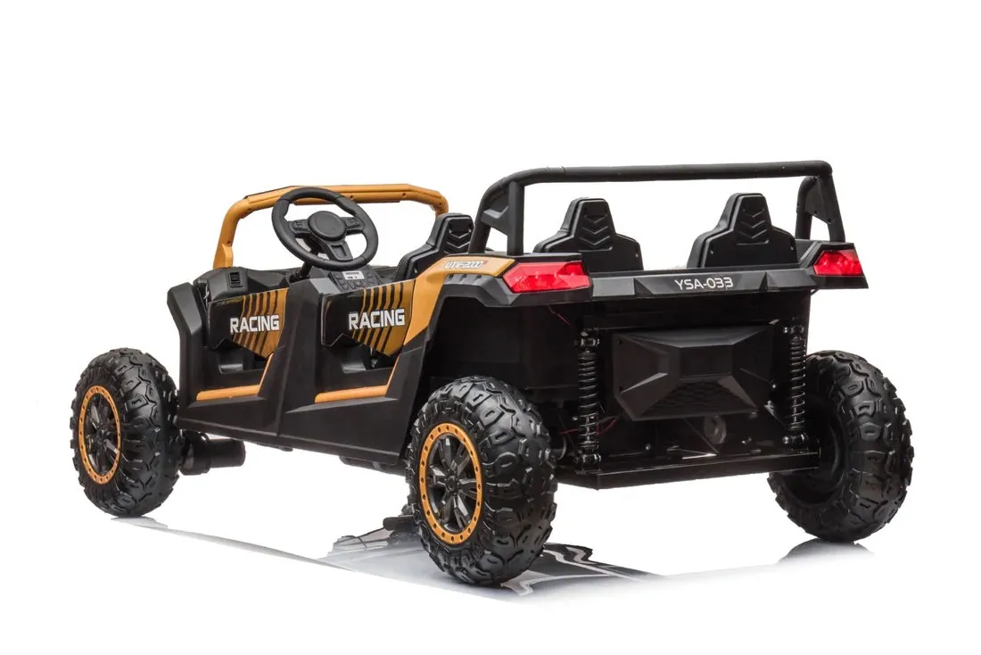 2025 | 4 Seater XXXXL Dune Buggy Ride-On | 48V 14AH | Upgraded | Holds 600lbs Up to 20KPH | Leather Seats | Rubber Tires