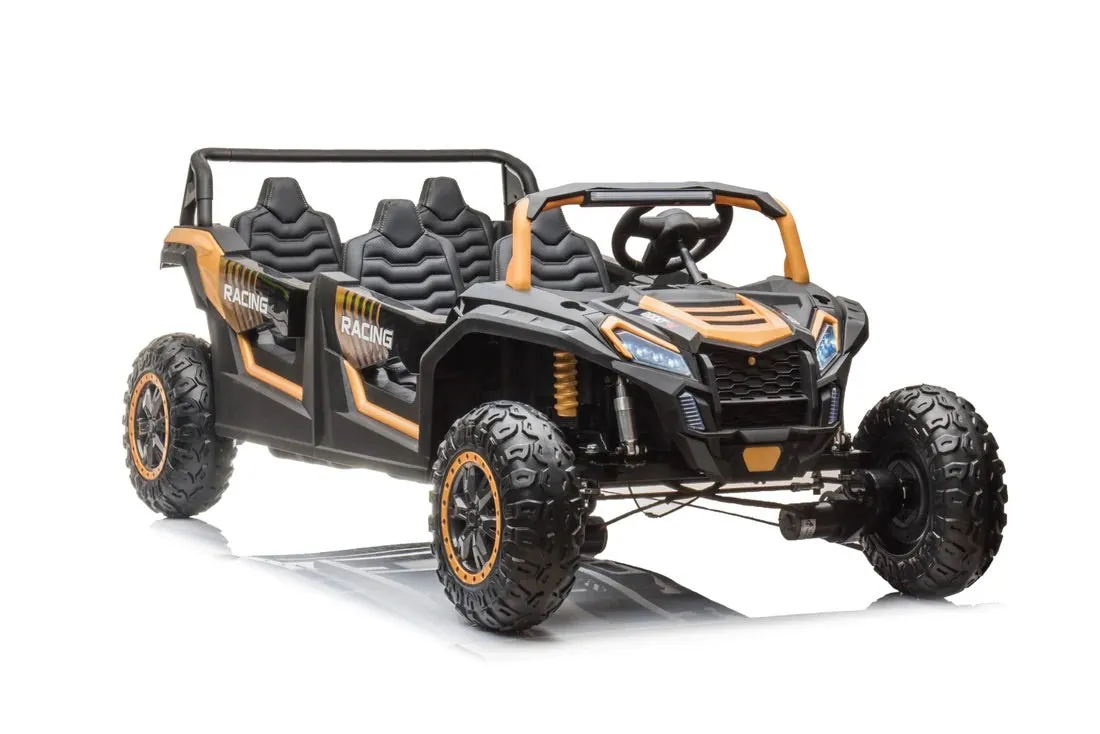 2025 | 4 Seater XXXXL Dune Buggy Ride-On | 48V 14AH | Upgraded | Holds 600lbs Up to 20KPH | Leather Seats | Rubber Tires