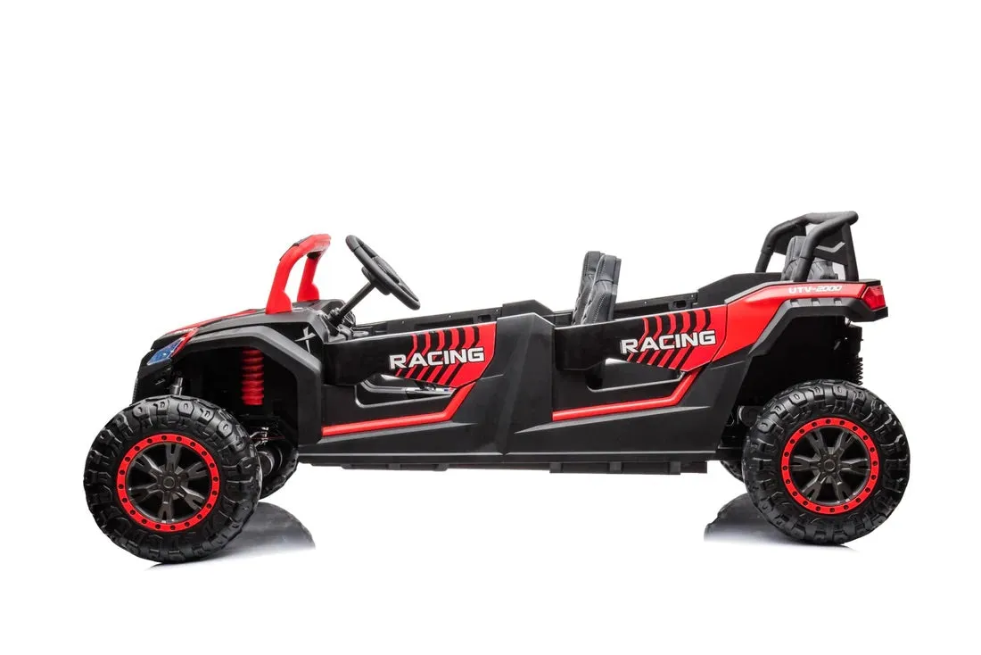 2025 | 4 Seater XXXXL Dune Buggy Ride-On | 48V 14AH | Upgraded | Holds 600lbs Up to 20KPH | Leather Seats | Rubber Tires