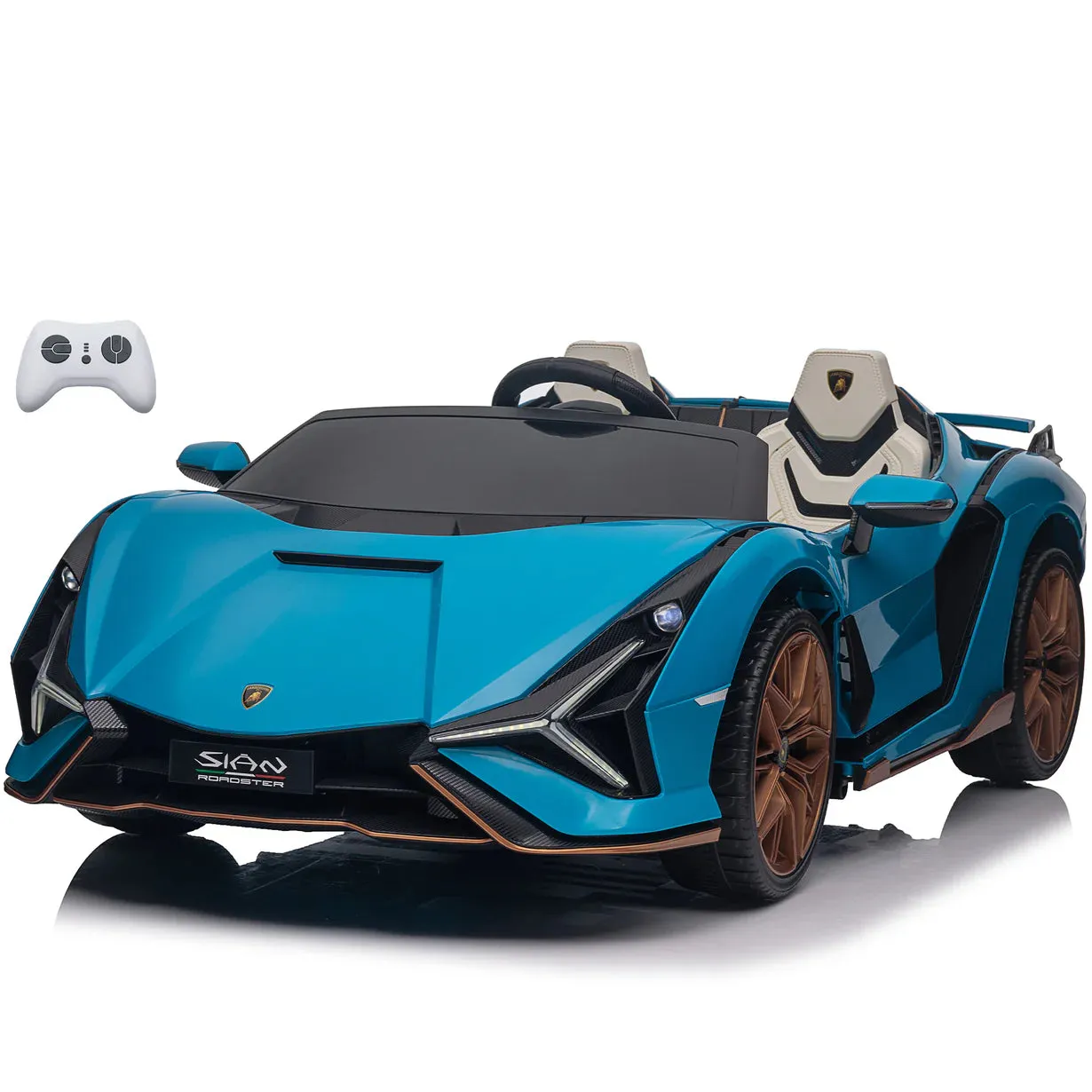 2025 Licensed 24V Sian 2 Seater 24V Kids Ride On Car Upgraded | Leather Seats | Rubber Tires | 4x4 | Remote