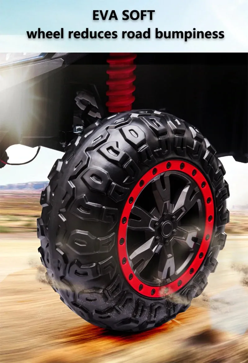 2025 Upgraded 180 Watts BrushLess Motor White Xxl UTV 2 Seater Dune Buggy Rubber Tires | Leather Seats | MP3 | Up To 16 KPH
