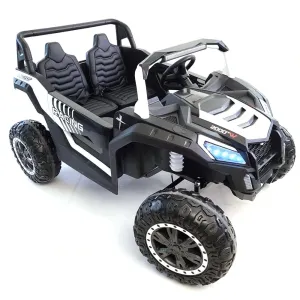 2025 Upgraded 180 Watts BrushLess Motor White Xxl UTV 2 Seater Dune Buggy Rubber Tires | Leather Seats | MP3 | Up To 16 KPH