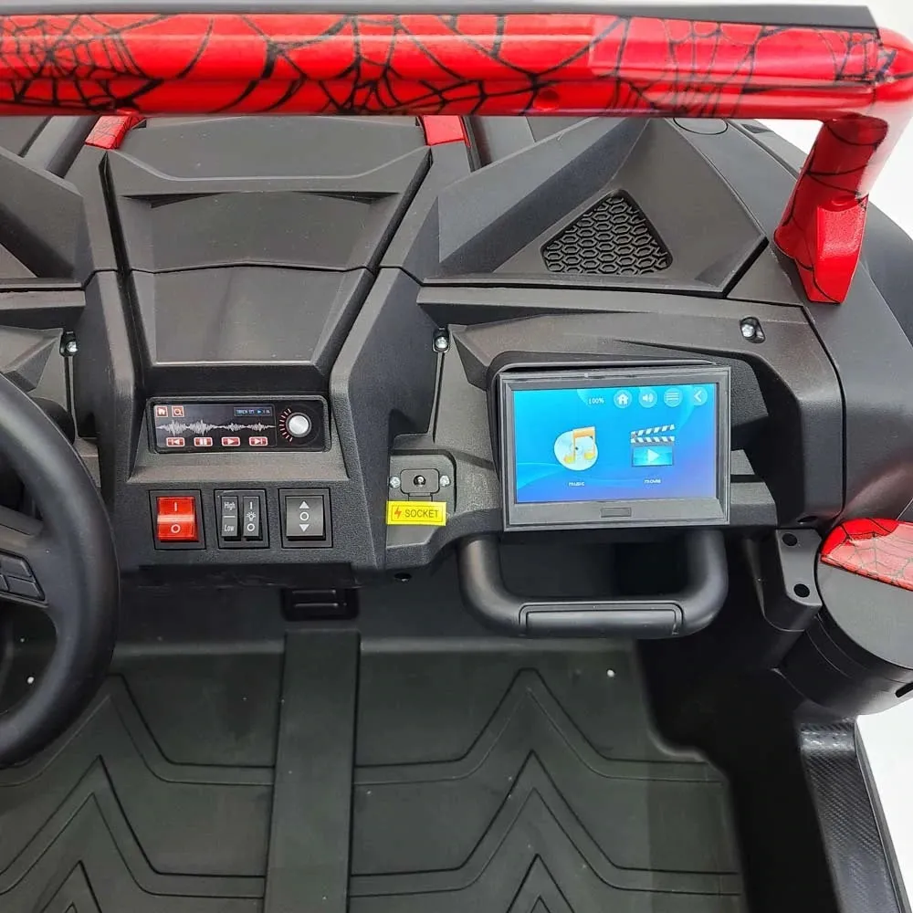 2025 Upgraded ECD 4x4 Dune Buggy 24V | Xxl Massive 2 Seater Ride-On | Mp4 TV Screen | Leather Seats | Rubber Tires | Remote