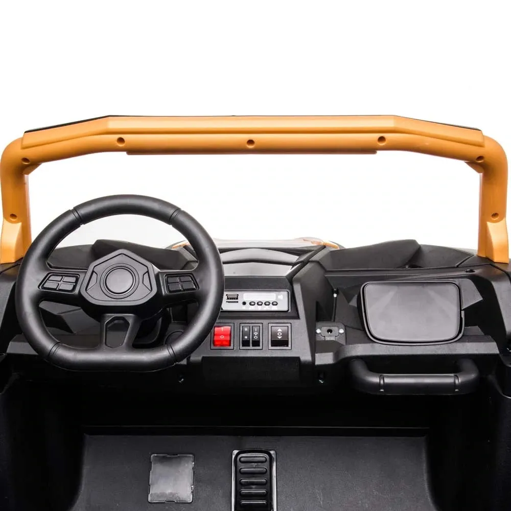 2025 Upgraded ECD 4x4 Dune Buggy 24V | Xxl Massive 2 Seater Ride-On | Mp4 TV Screen | Leather Seats | Rubber Tires | Remote