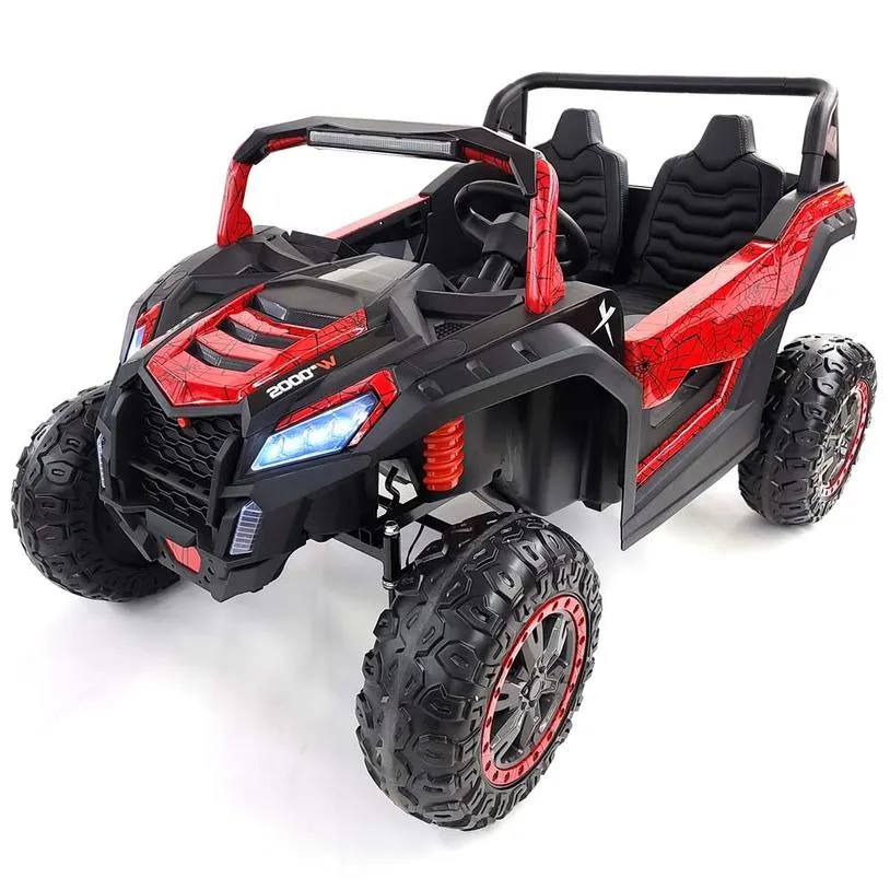 2025 Upgraded ECD 4x4 Dune Buggy 24V | Xxl Massive 2 Seater Ride-On | Mp4 TV Screen | Leather Seats | Rubber Tires | Remote
