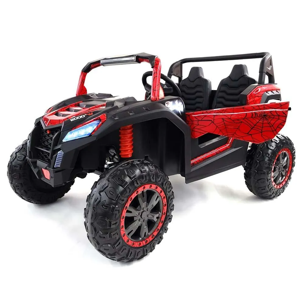 2025 Upgraded ECD 4x4 Dune Buggy 24V | Xxl Massive 2 Seater Ride-On | Mp4 TV Screen | Leather Seats | Rubber Tires | Remote