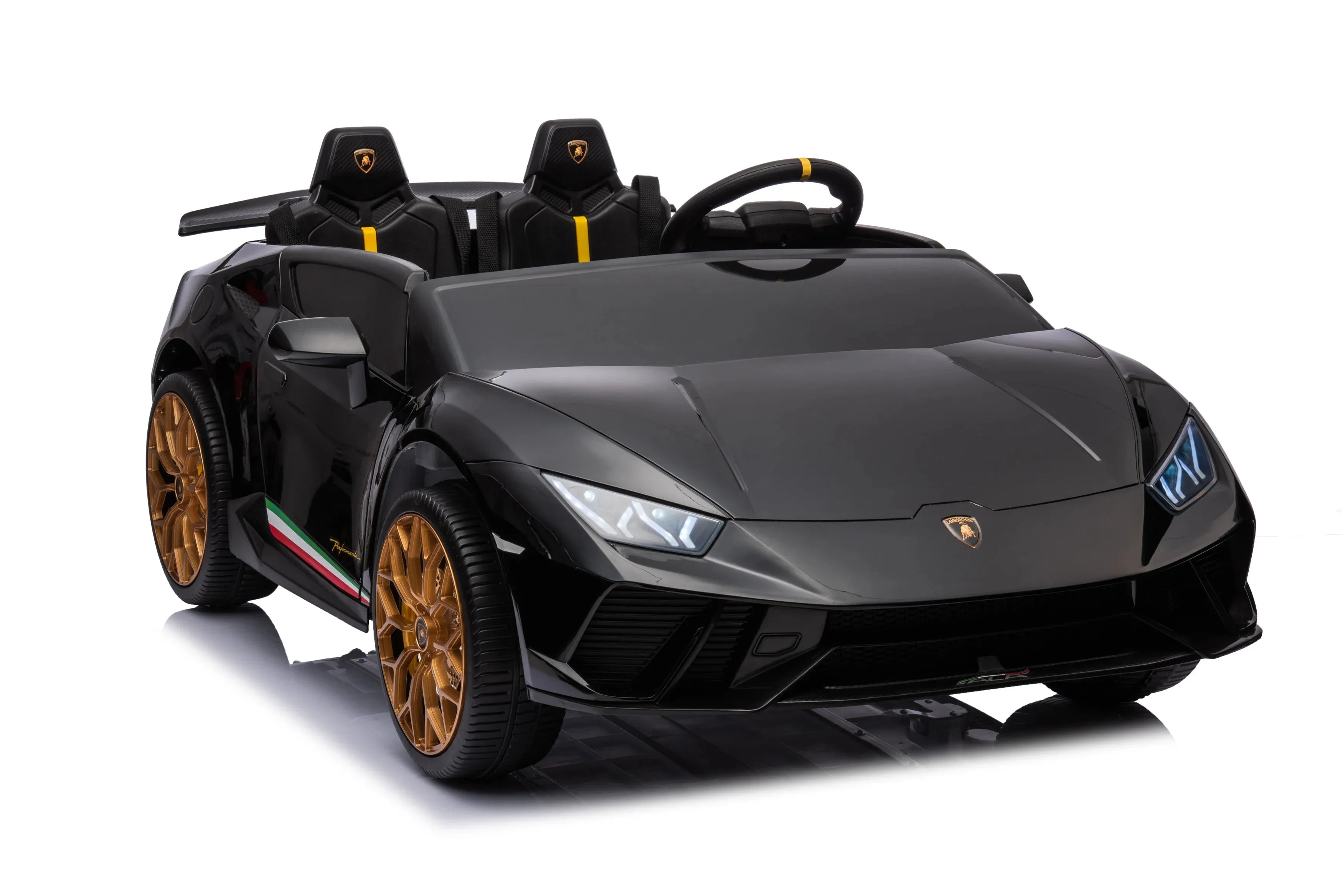 2025 Upgraded Licensed 24V Huracan Lamborghini 2 Seater XXL | 4x4 | Special Edition | Leather Seats | Rubber Tires | Remote