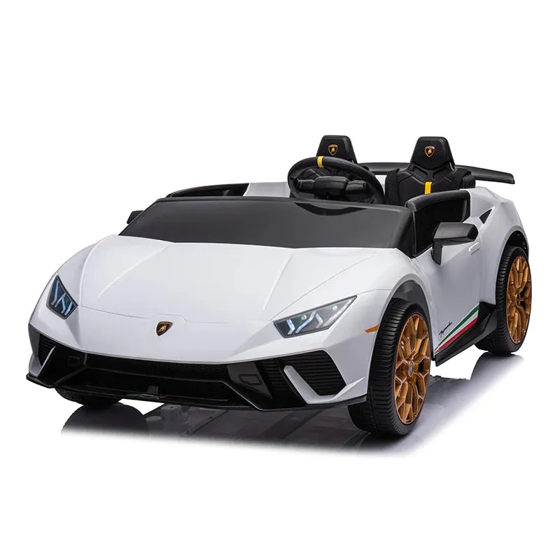 2025 Upgraded Licensed 24V Huracan Lamborghini 2 Seater XXL | 4x4 | Special Edition | Leather Seats | Rubber Tires | Remote