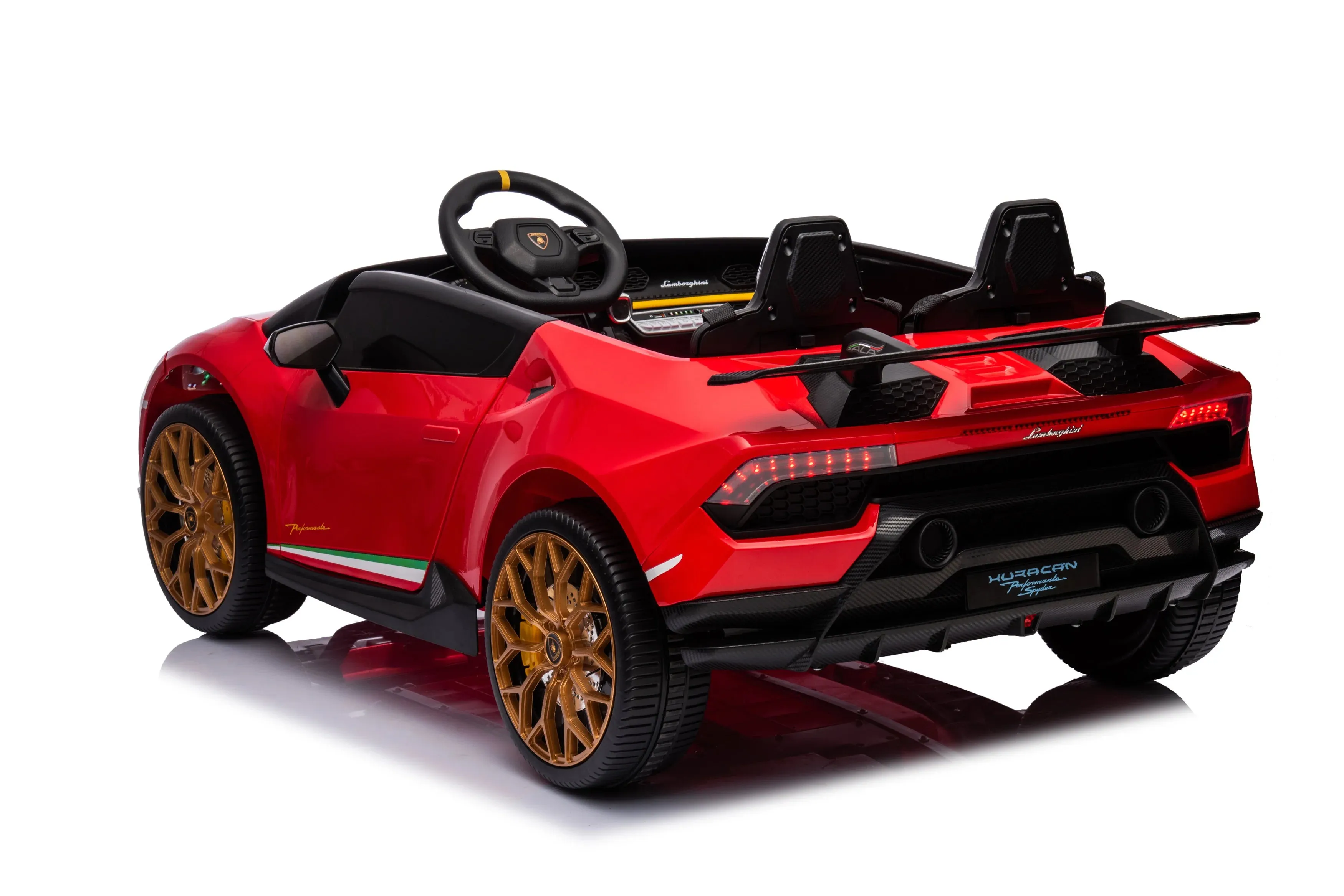 2025 Upgraded Licensed 24V Huracan Lamborghini 2 Seater XXL | 4x4 | Special Edition | Leather Seats | Rubber Tires | Remote