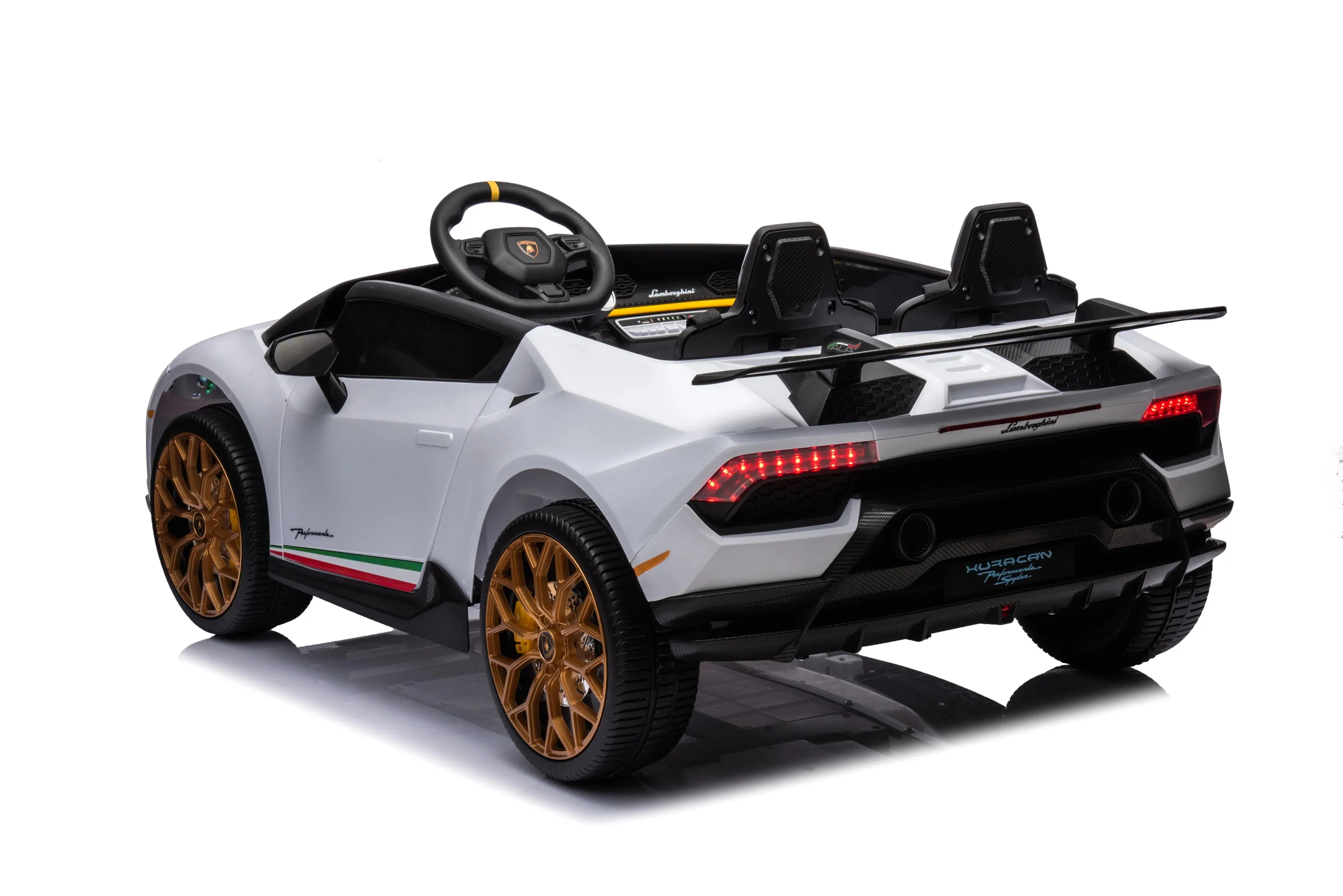 2025 Upgraded Licensed 24V Huracan Lamborghini 2 Seater XXL | 4x4 | Special Edition | Leather Seats | Rubber Tires | Remote