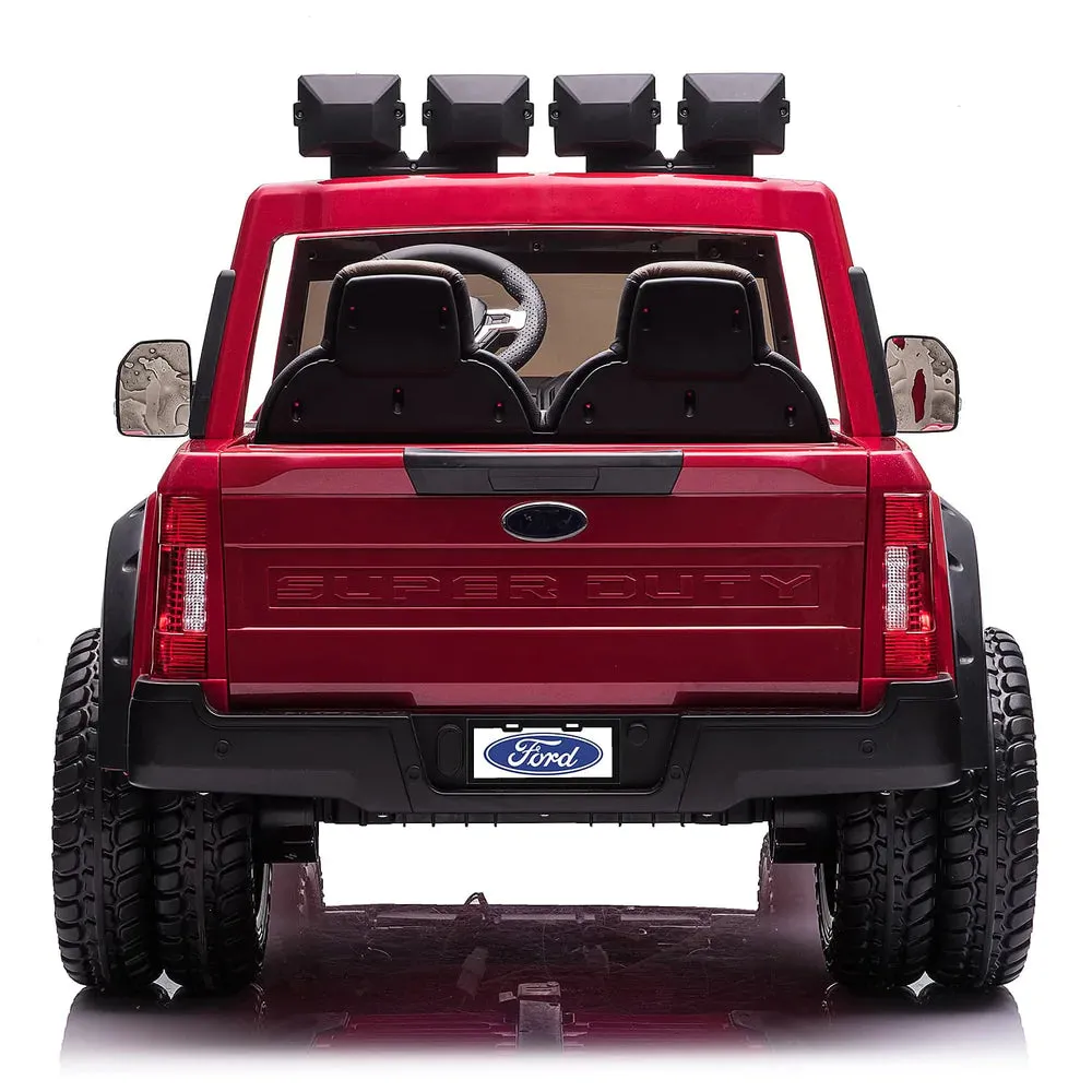 2025 Upgraded Licensed Ford Super Duty F450 | 6 Wheels | Custom Edition 24V Lifted | 2 Seater | Leather Seats | Rubber Tires | Remote