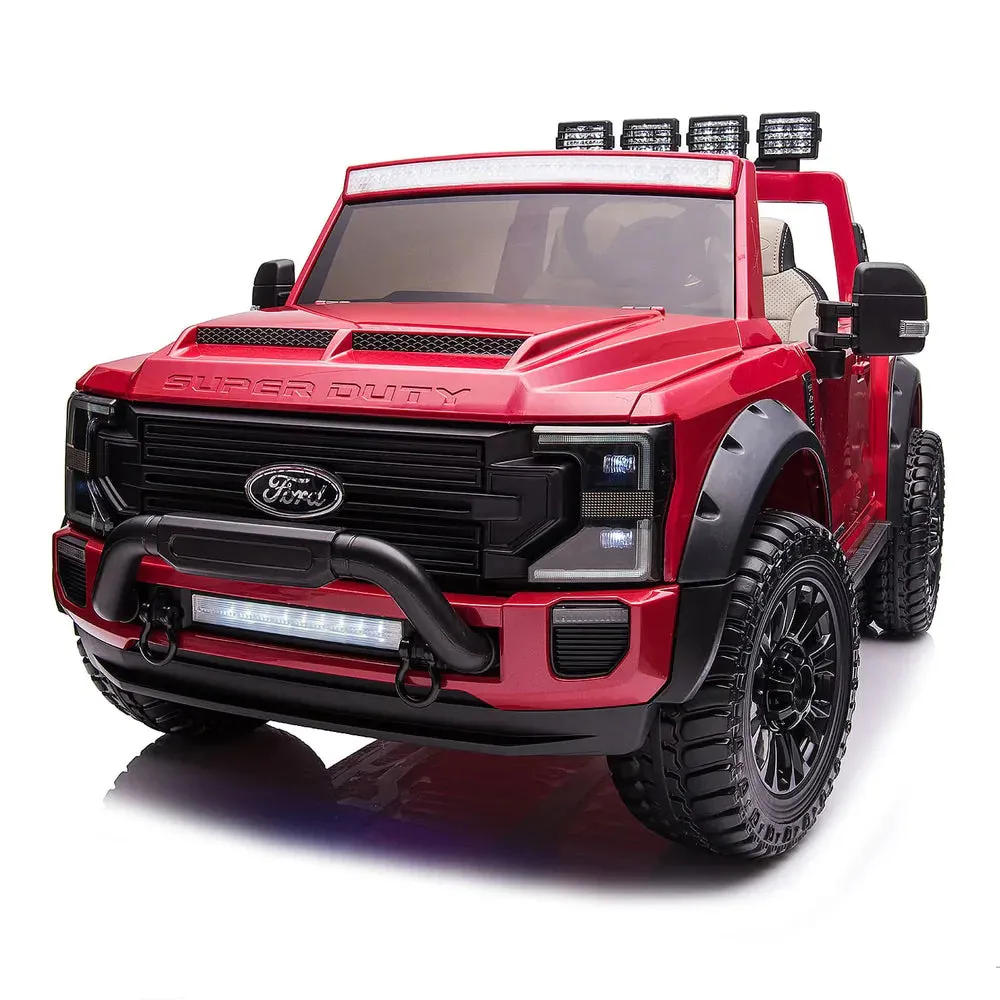 2025 Upgraded Licensed Ford Super Duty F450 | 6 Wheels | Custom Edition 24V Lifted | 2 Seater | Leather Seats | Rubber Tires | Remote
