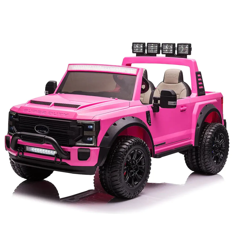 2025 Upgraded Licensed Ford Super Duty F450 | 6 Wheels | Custom Edition 24V Lifted | 2 Seater | Leather Seats | Rubber Tires | Remote