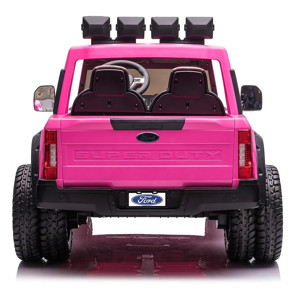 2025 Upgraded Licensed Ford Super Duty F450 | 6 Wheels | Custom Edition 24V Lifted | 2 Seater | Leather Seats | Rubber Tires | Remote