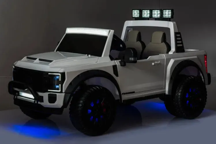 2025 Upgraded Licensed Ford Super Duty F450 | 6 Wheels | Custom Edition 24V Lifted | 2 Seater | Leather Seats | Rubber Tires | Remote