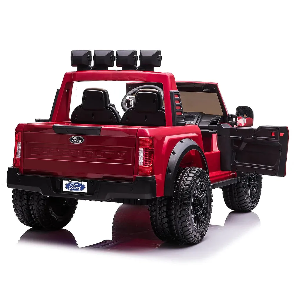 2025 Upgraded Licensed Ford Super Duty F450 | 6 Wheels | Custom Edition 24V Lifted | 2 Seater | Leather Seats | Rubber Tires | Remote