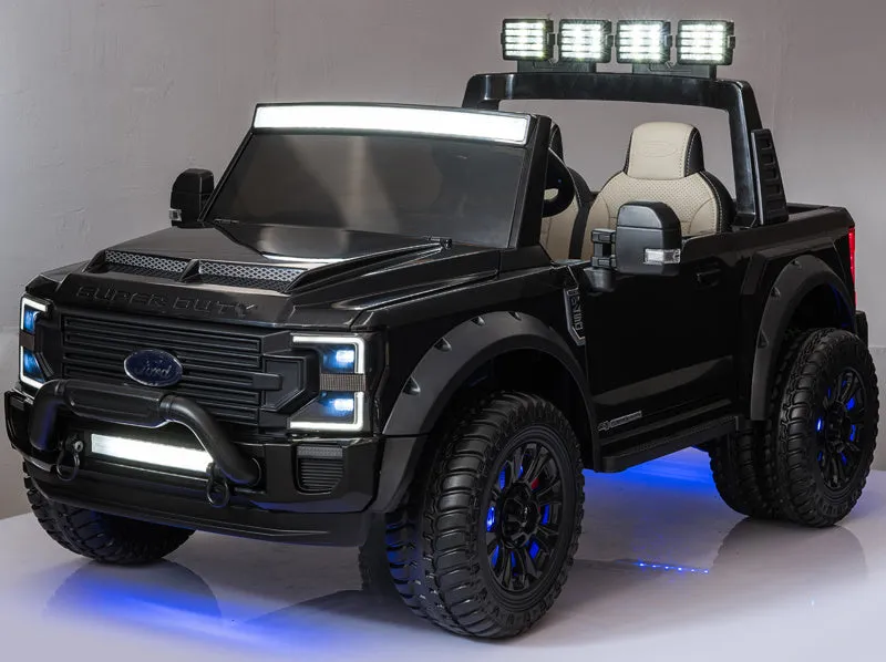 2025 Upgraded Licensed Ford Super Duty F450 | 6 Wheels | Custom Edition 24V Lifted | 2 Seater | Leather Seats | Rubber Tires | Remote