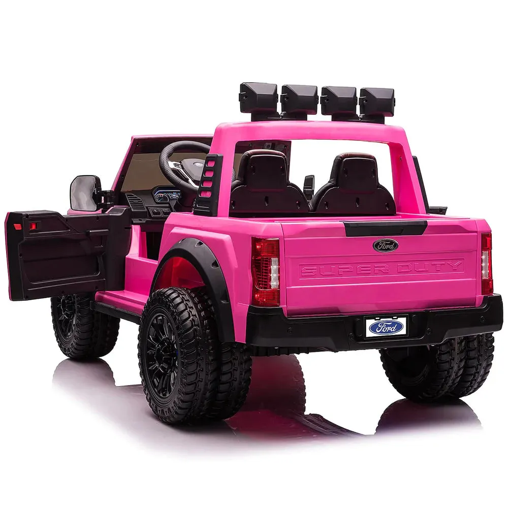 2025 Upgraded Licensed Ford Super Duty F450 | 6 Wheels | Custom Edition 24V Lifted | 2 Seater | Leather Seats | Rubber Tires | Remote