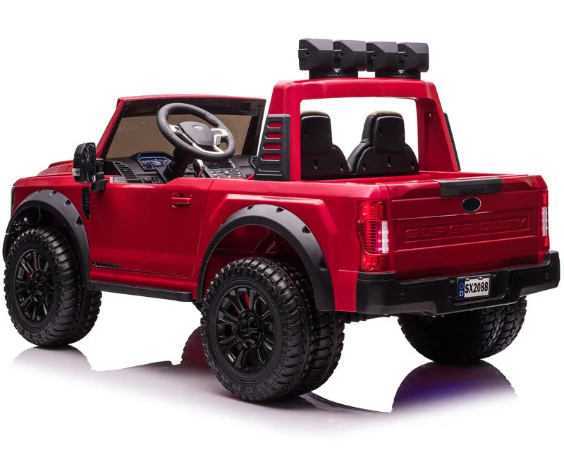 2025 Upgraded Licensed Ford Super Duty F450 | 6 Wheels | Custom Edition 24V Lifted | 2 Seater | Leather Seats | Rubber Tires | Remote
