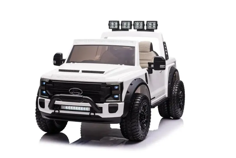 2025 Upgraded Licensed Ford Super Duty F450 | 6 Wheels | Custom Edition 24V Lifted | 2 Seater | Leather Seats | Rubber Tires | Remote
