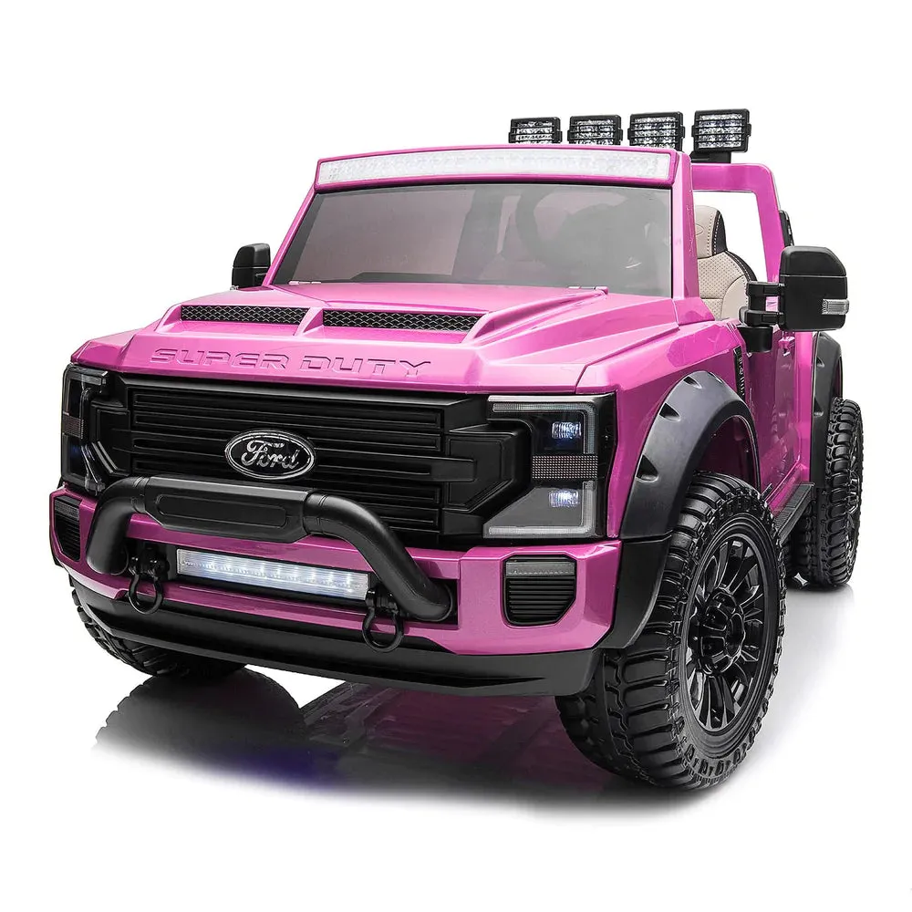 2025 Upgraded Licensed Ford Super Duty F450 | 6 Wheels | Custom Edition 24V Lifted | 2 Seater | Leather Seats | Rubber Tires | Remote