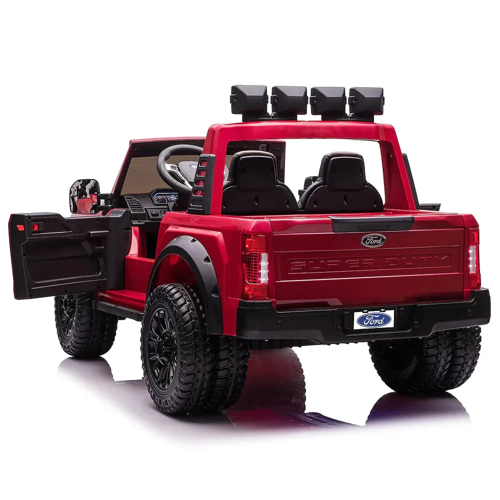 2025 Upgraded Licensed Ford Super Duty F450 | 6 Wheels | Custom Edition 24V Lifted | 2 Seater | Leather Seats | Rubber Tires | Remote