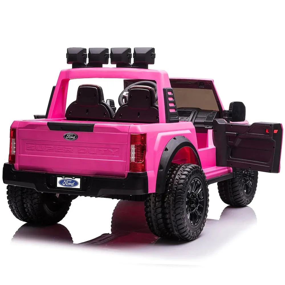 2025 Upgraded Licensed Ford Super Duty F450 | 6 Wheels | Custom Edition 24V Lifted | 2 Seater | Leather Seats | Rubber Tires | Remote