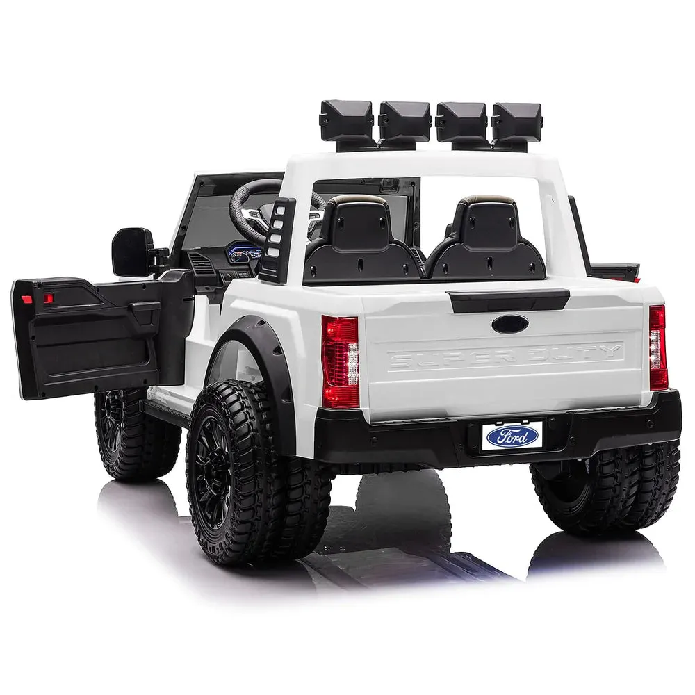 2025 Upgraded Licensed Ford Super Duty F450 | 6 Wheels | Custom Edition 24V Lifted | 2 Seater | Leather Seats | Rubber Tires | Remote