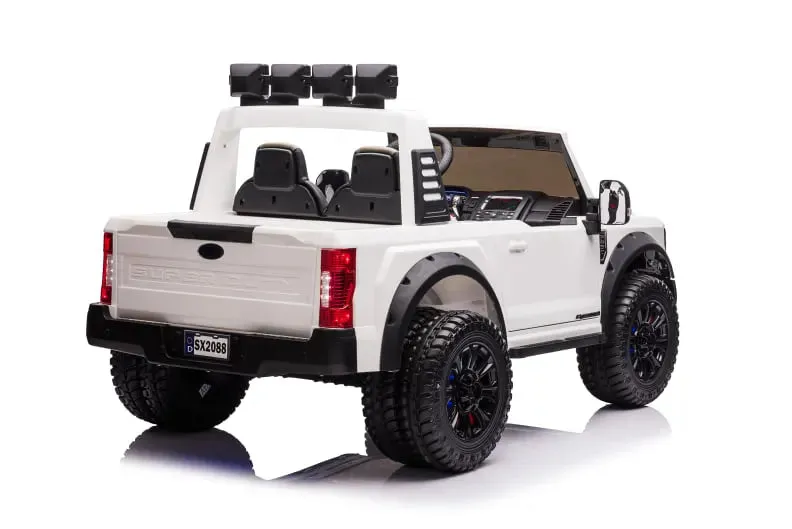 2025 Upgraded Licensed Ford Super Duty F450 | 6 Wheels | Custom Edition 24V Lifted | 2 Seater | Leather Seats | Rubber Tires | Remote