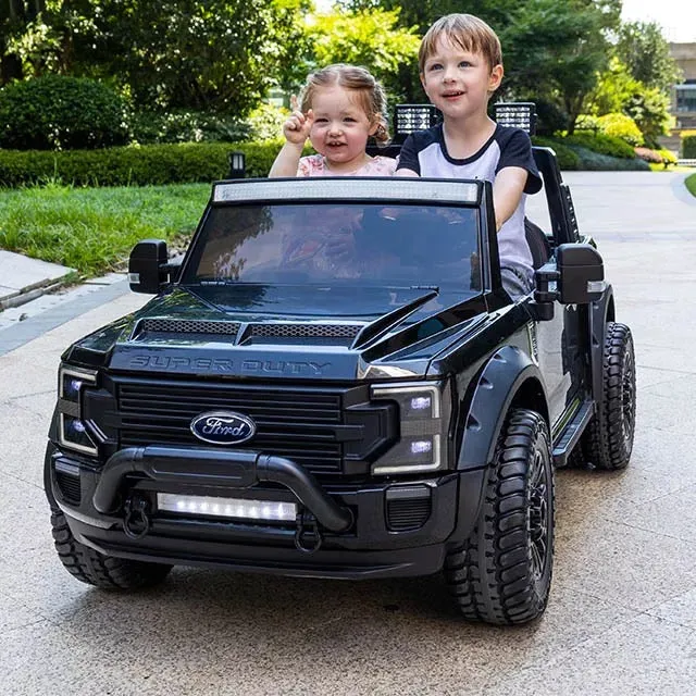 2025 Upgraded Licensed Ford Super Duty F450 | 6 Wheels | Custom Edition 24V Lifted | 2 Seater | Leather Seats | Rubber Tires | Remote