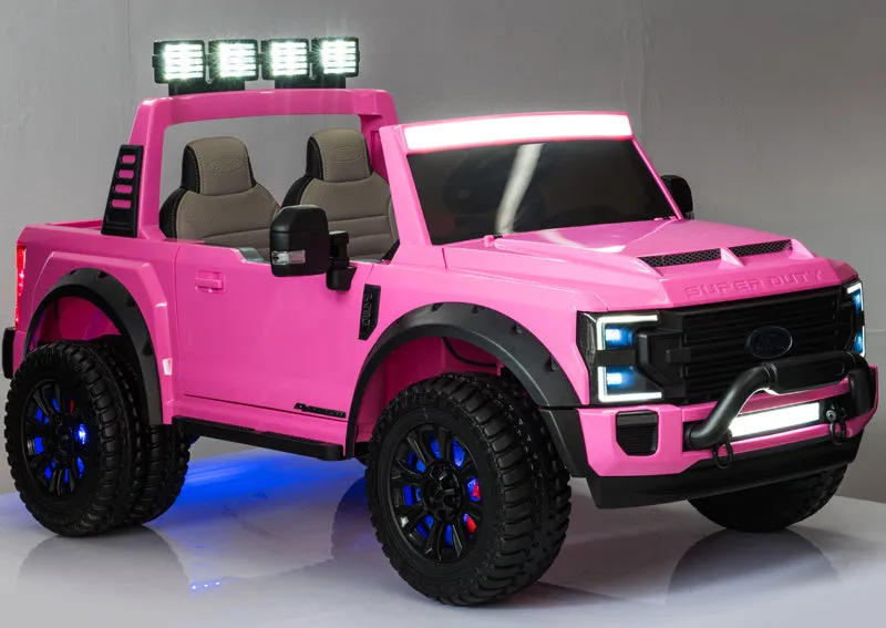 2025 Upgraded Licensed Ford Super Duty F450 | 6 Wheels | Custom Edition 24V Lifted | 2 Seater | Leather Seats | Rubber Tires | Remote
