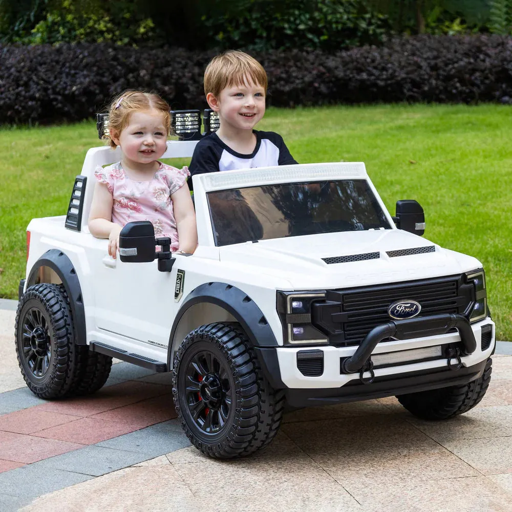 2025 Upgraded Licensed Ford Super Duty F450 | 6 Wheels | Custom Edition 24V Lifted | 2 Seater | Leather Seats | Rubber Tires | Remote