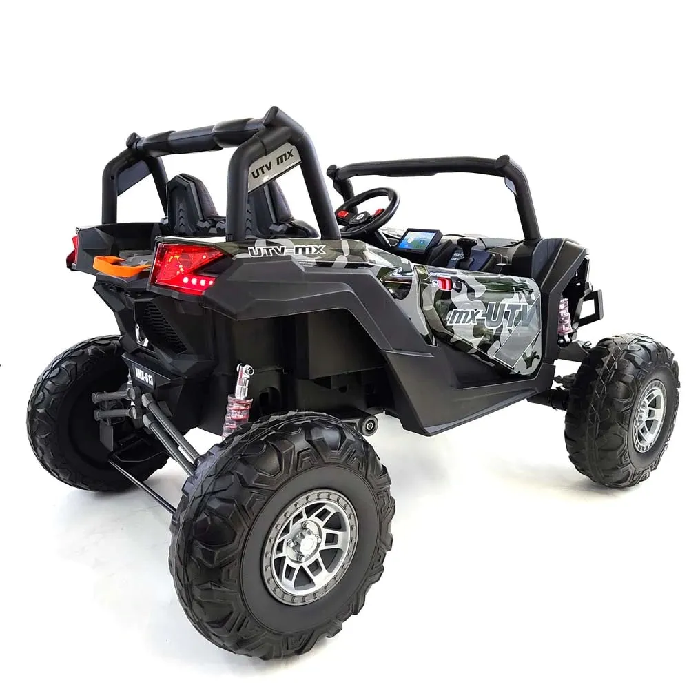 2025 Upgraded UTV XMX613 XXL 4x4 | 24V | 2 Seater Ride-On | TV Mp4 Screen | Leather Seats | Rubber Tires | Remote | Pre Order