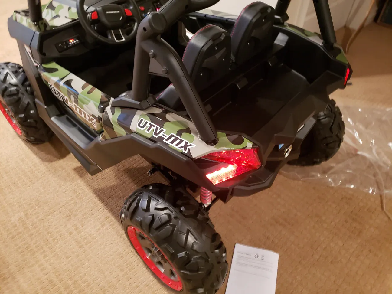 2025 XMX603 Utv 2 Seater Ride-On | MP3 | Upgraded 24V Leather Seats | 4x4 | Rubber Tires | Remote