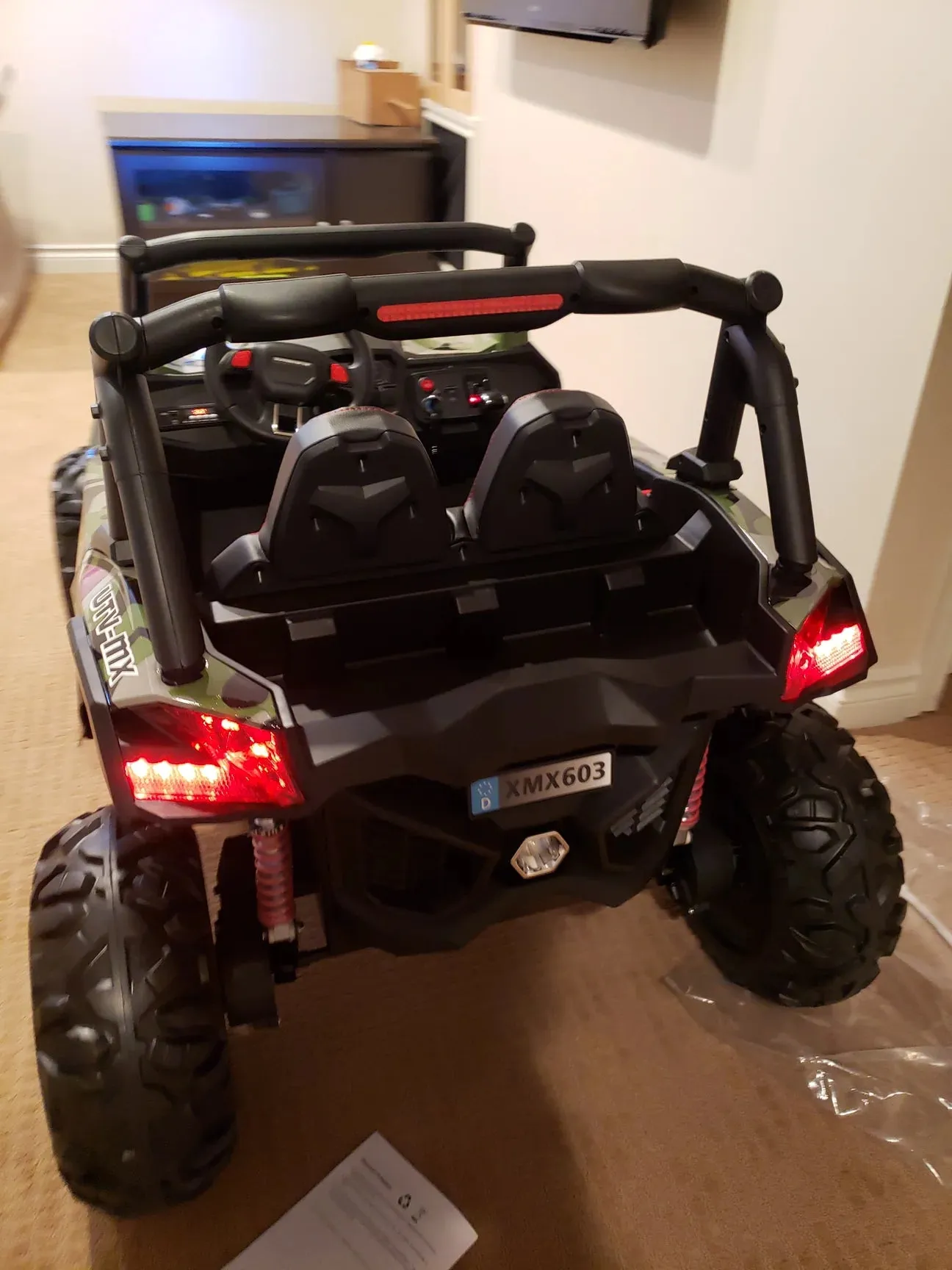 2025 XMX603 Utv 2 Seater Ride-On | MP3 | Upgraded 24V Leather Seats | 4x4 | Rubber Tires | Remote