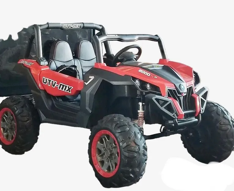 2025 XMX603 Utv 2 Seater Ride-On | MP3 | Upgraded 24V Leather Seats | 4x4 | Rubber Tires | Remote
