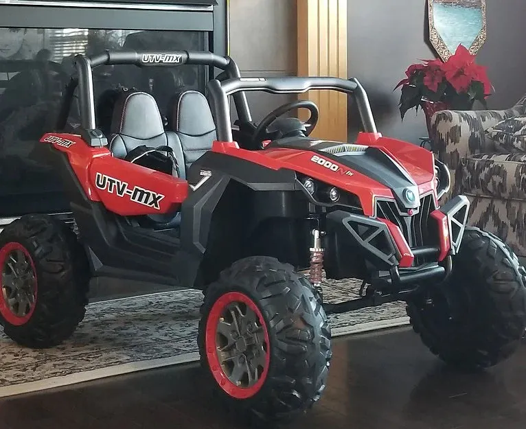 2025 XMX603 Utv 2 Seater Ride-On | MP3 | Upgraded 24V Leather Seats | 4x4 | Rubber Tires | Remote