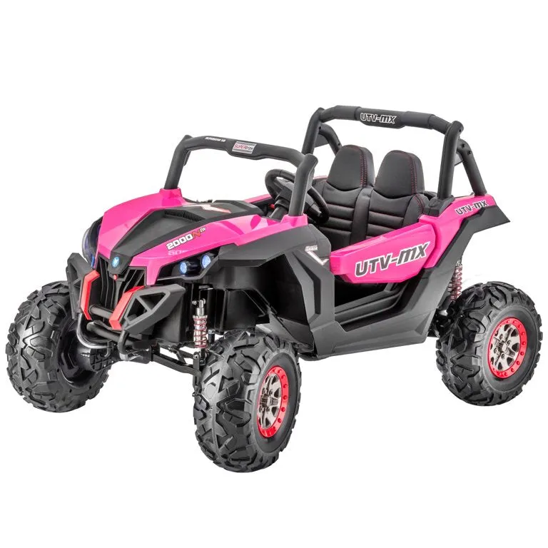 2025 XMX603 Utv Pink-2 Seater Ride-On 4x4 | MP3 | Upgraded 24V | Leather Seats | Rubber Tires | Remote