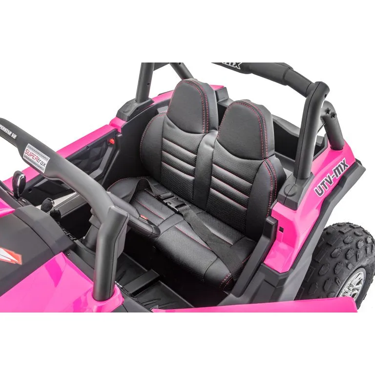 2025 XMX603 Utv Pink-2 Seater Ride-On 4x4 | MP3 | Upgraded 24V | Leather Seats | Rubber Tires | Remote