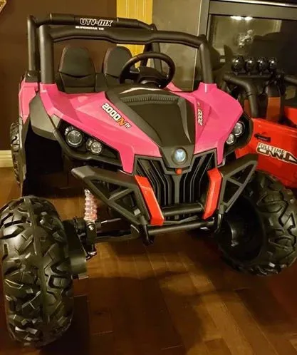 2025 XMX603 Utv Pink-2 Seater Ride-On 4x4 | MP3 | Upgraded 24V | Leather Seats | Rubber Tires | Remote