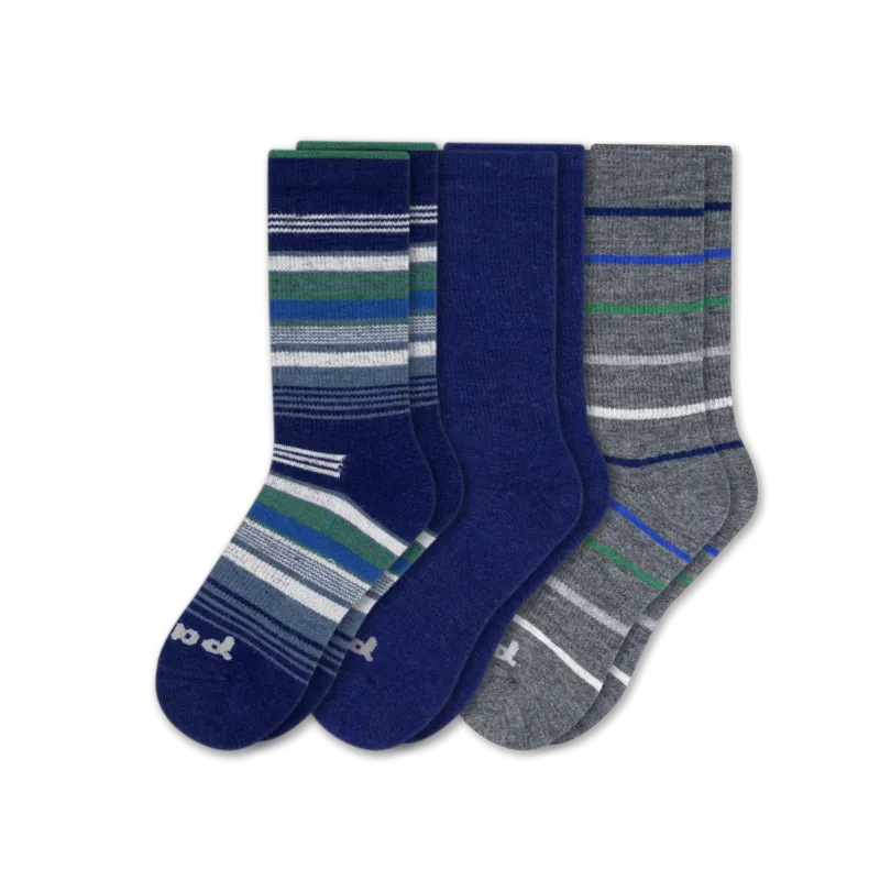 3 Pack - Men's Crew Pacas Socks